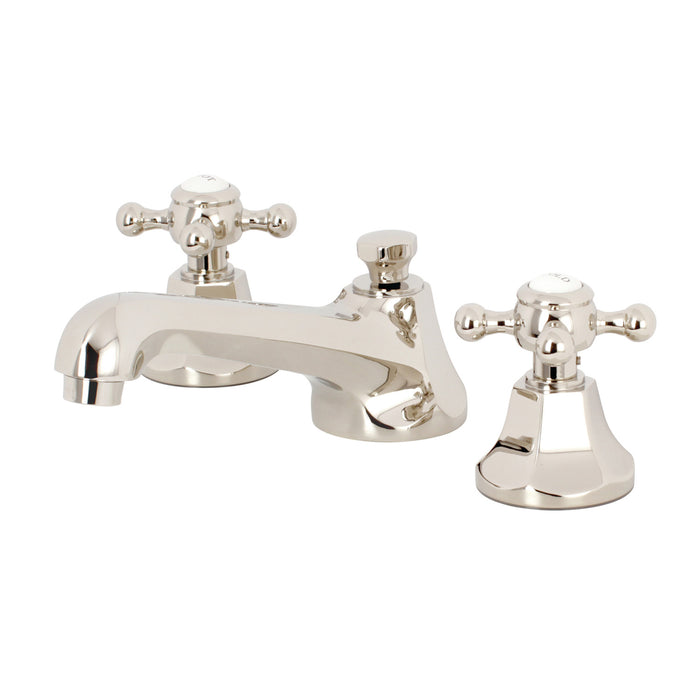 Metropolitan KS4466BX Two-Handle 3-Hole Deck Mount Widespread Bathroom Faucet with Brass Pop-Up Drain, Polished Nickel