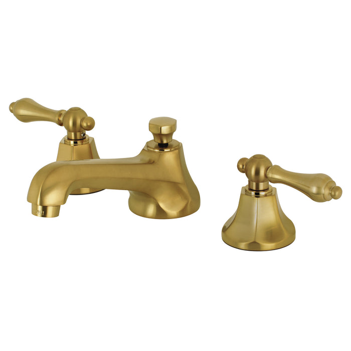 Metropolitan KS4467AL Two-Handle 3-Hole Deck Mount Widespread Bathroom Faucet with Brass Pop-Up Drain, Brushed Brass