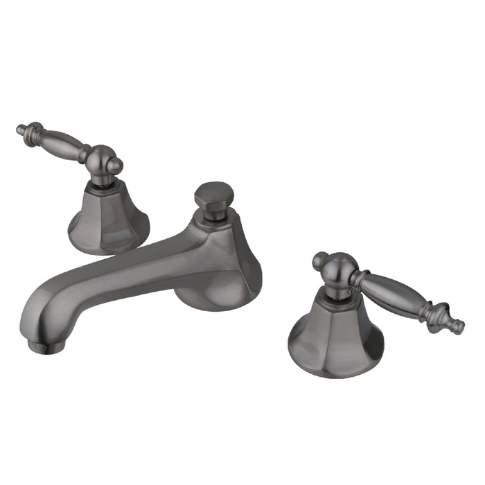 Metropolitan KS4468TL Two-Handle 3-Hole Deck Mount Widespread Bathroom Faucet with Brass Pop-Up Drain, Brushed Nickel