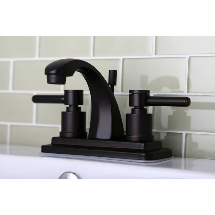 Concord KS4645DL Double-Handle 3-Hole Deck Mount 4-Inch Centerset Bathroom Faucet with Brass Pop-Up, Oil Rubbed Bronze