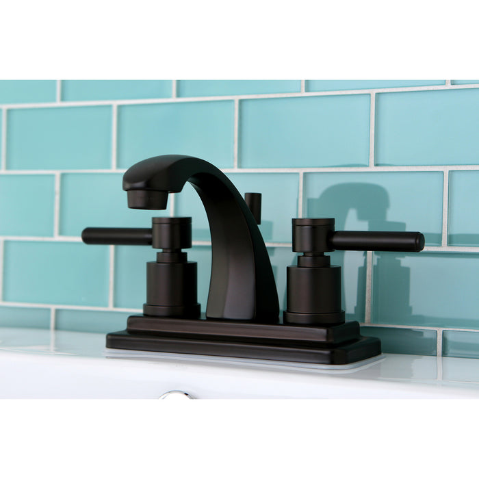 Concord KS4645DL Double-Handle 3-Hole Deck Mount 4-Inch Centerset Bathroom Faucet with Brass Pop-Up, Oil Rubbed Bronze