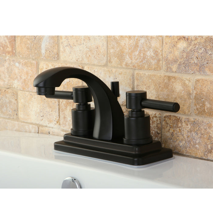 Concord KS4645DL Double-Handle 3-Hole Deck Mount 4-Inch Centerset Bathroom Faucet with Brass Pop-Up, Oil Rubbed Bronze