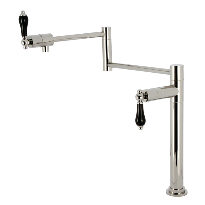 Duchess KS4706PKL Single-Hole Deck Mount Pot Filler, Polished Nickel