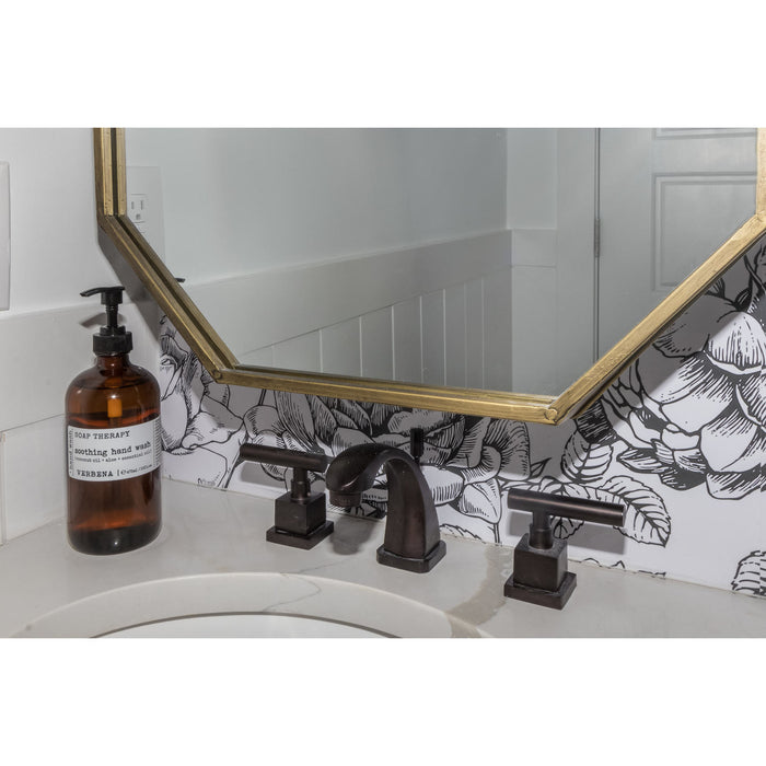 Claremont KS4945CQL Two-Handle 3-Hole Deck Mount Widespread Bathroom Faucet with Brass Pop-Up Drain, Oil Rubbed Bronze