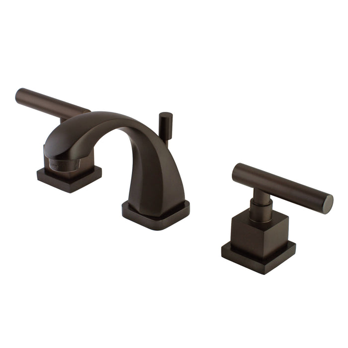 Claremont KS4945CQL Two-Handle 3-Hole Deck Mount Widespread Bathroom Faucet with Brass Pop-Up Drain, Oil Rubbed Bronze