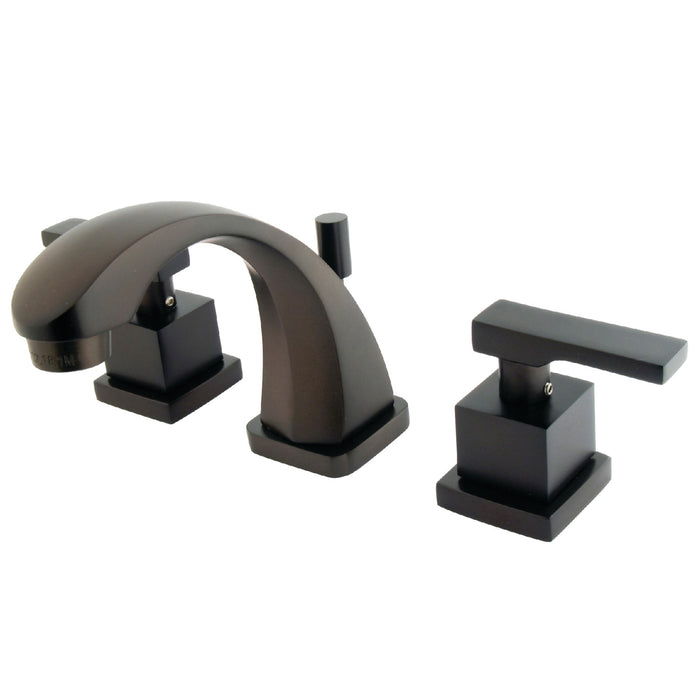 Executive KS4945QLL Two-Handle 3-Hole Deck Mount Widespread Bathroom Faucet with Brass Pop-Up Drain, Oil Rubbed Bronze