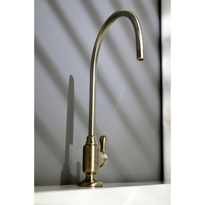 Royale KS5193AL Single-Handle 1-Hole Deck Mount Water Filtration Faucet, Antique Brass