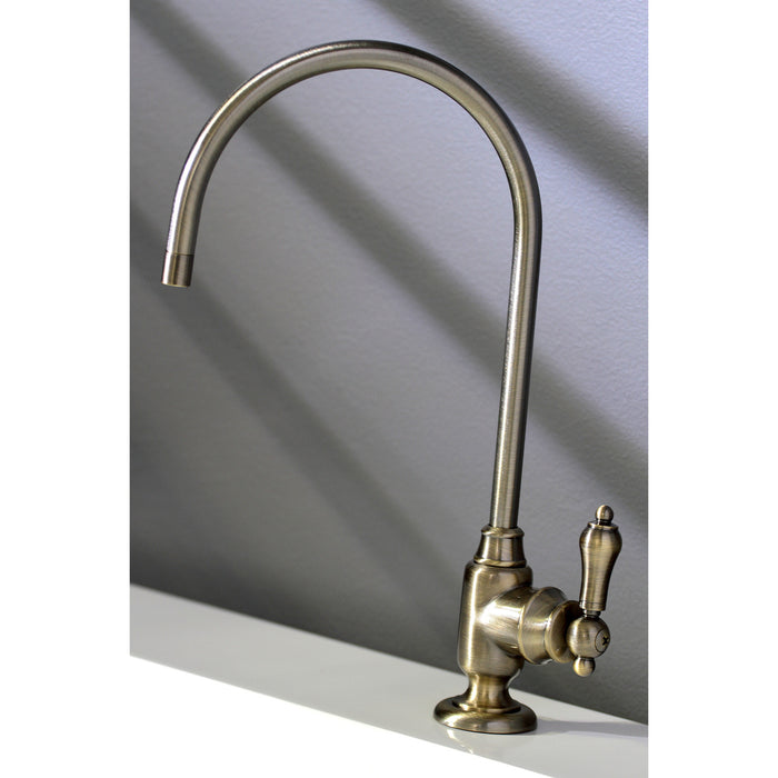 Heirloom KS5193BAL Single-Handle 1-Hole Deck Mount Water Filtration Faucet, Antique Brass