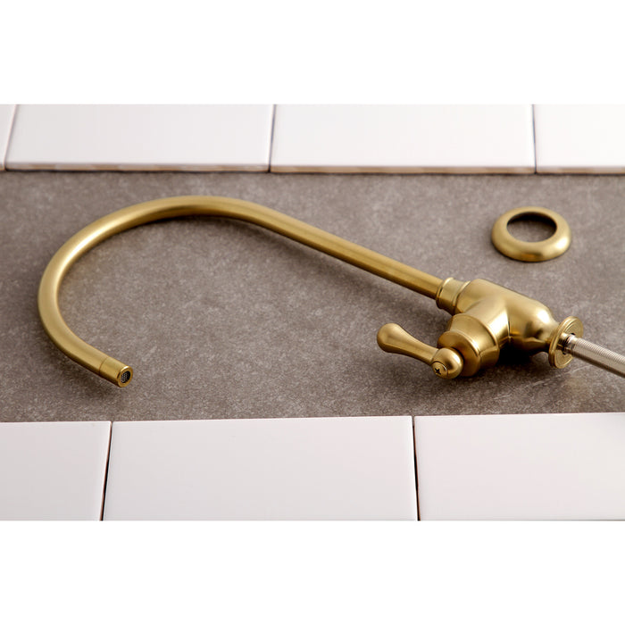 Royale KS5197AL Single-Handle 1-Hole Deck Mount Water Filtration Faucet, Brushed Brass