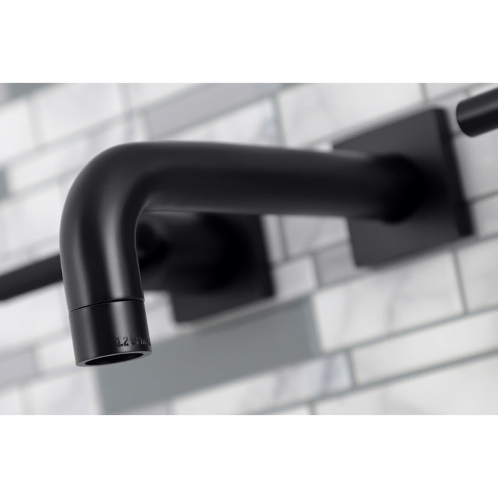 Kaiser KS6120CKL Double-Handle 3-Hole Wall Mount Bathroom Faucet, Matte Black