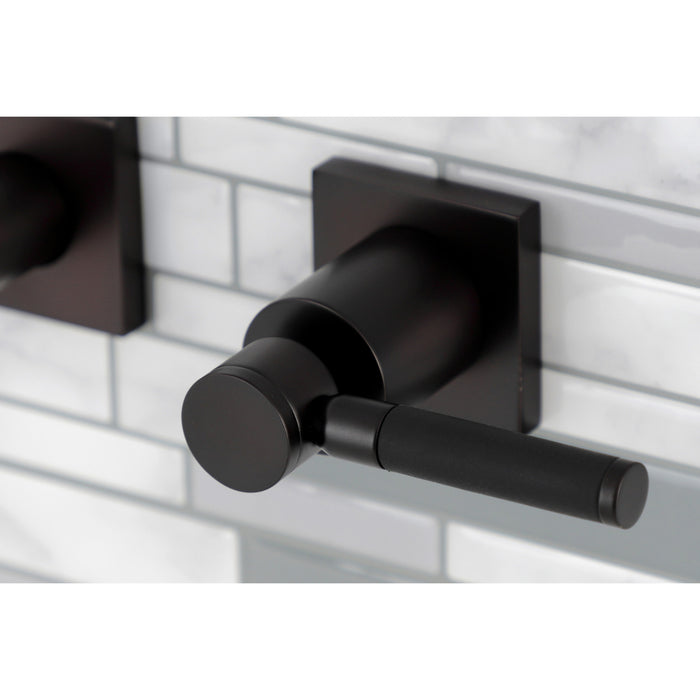 Kaiser KS6125DKL Double-Handle 3-Hole Wall Mount Bathroom Faucet, Oil Rubbed Bronze