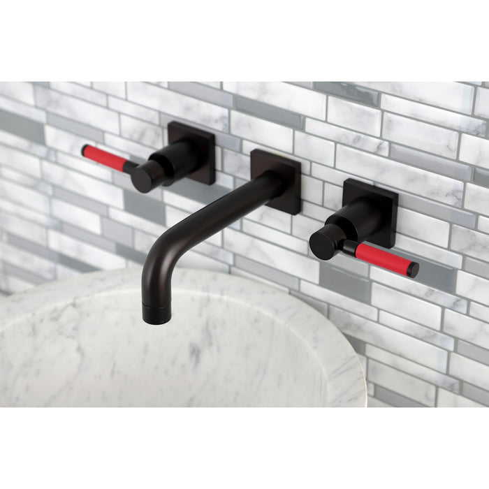 Kaiser KS6125DKL Double-Handle 3-Hole Wall Mount Bathroom Faucet, Oil Rubbed Bronze