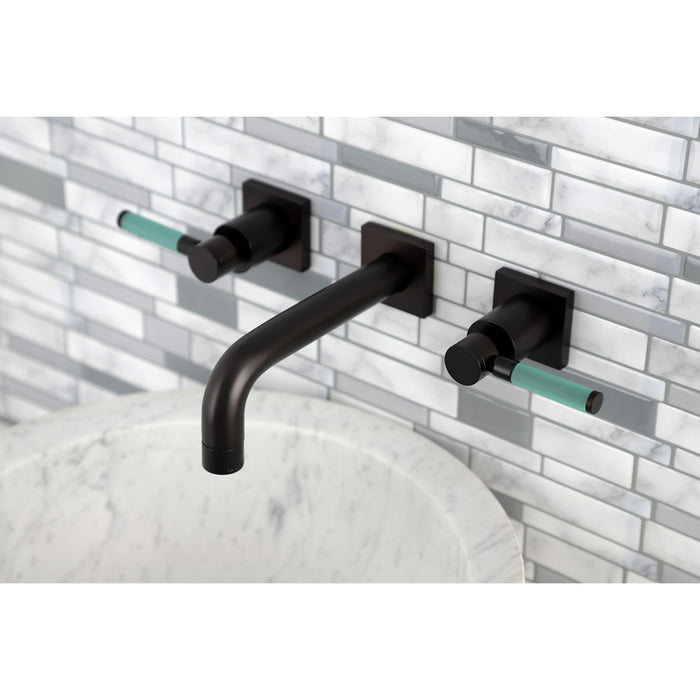 Kaiser KS6125DKL Double-Handle 3-Hole Wall Mount Bathroom Faucet, Oil Rubbed Bronze