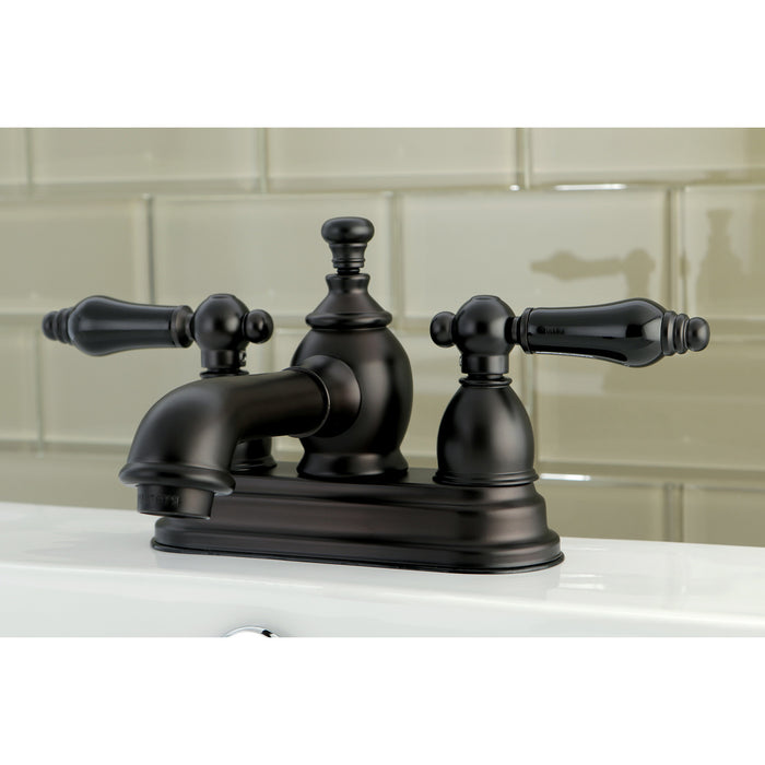 Duchess KS7005PKL Double-Handle 3-Hole Deck Mount 4-Inch Centerset Bathroom Faucet with Brass Pop-Up, Oil Rubbed Bronze