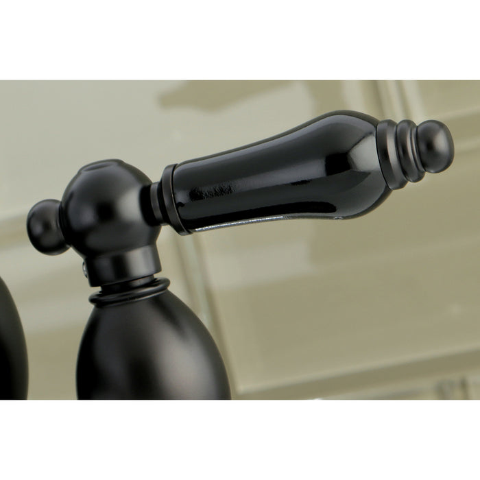 Duchess KS7005PKL Double-Handle 3-Hole Deck Mount 4-Inch Centerset Bathroom Faucet with Brass Pop-Up, Oil Rubbed Bronze