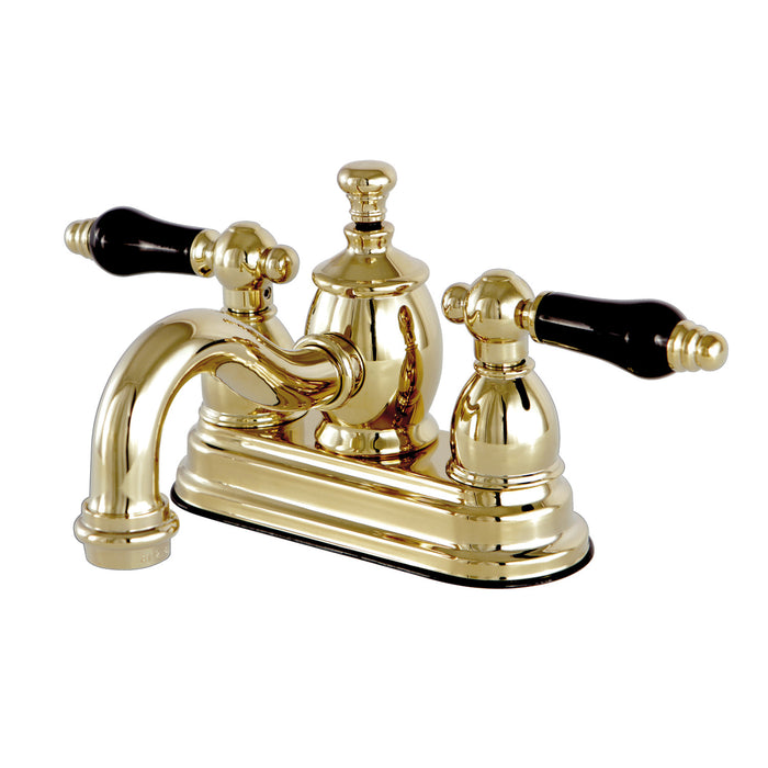 Duchess KS7102PKL Double-Handle 3-Hole Deck Mount 4-Inch Centerset Bathroom Faucet with Brass Pop-Up, Polished Brass