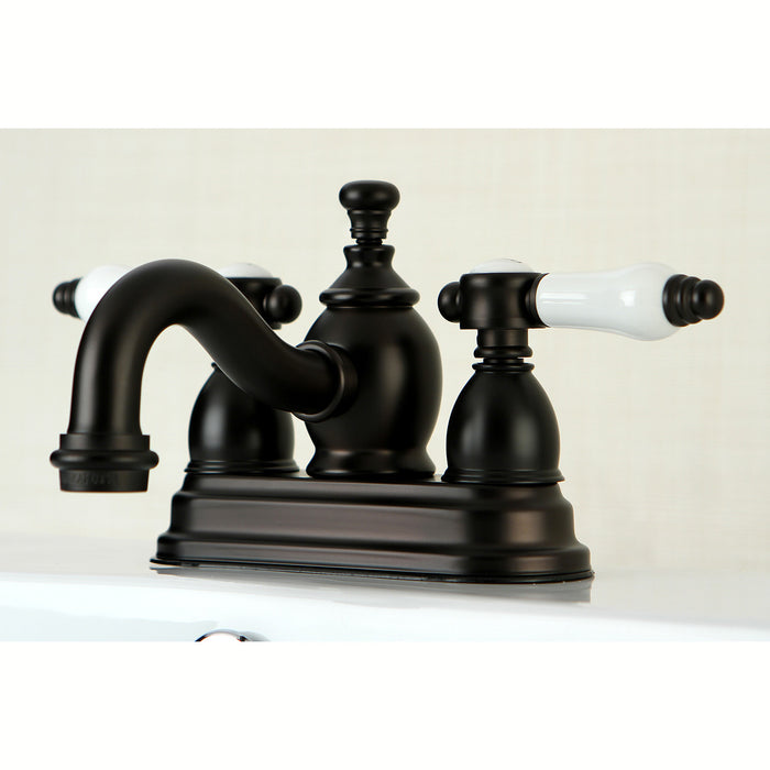 Bel-Air KS7105BPL Double-Handle 3-Hole Deck Mount 4-Inch Centerset Bathroom Faucet with Brass Pop-Up, Oil Rubbed Bronze