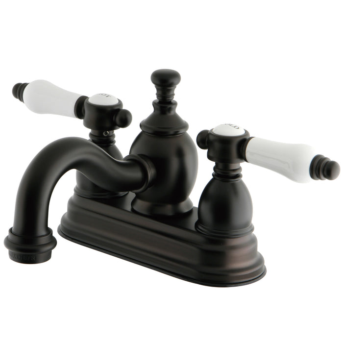 Bel-Air KS7105BPL Double-Handle 3-Hole Deck Mount 4-Inch Centerset Bathroom Faucet with Brass Pop-Up, Oil Rubbed Bronze