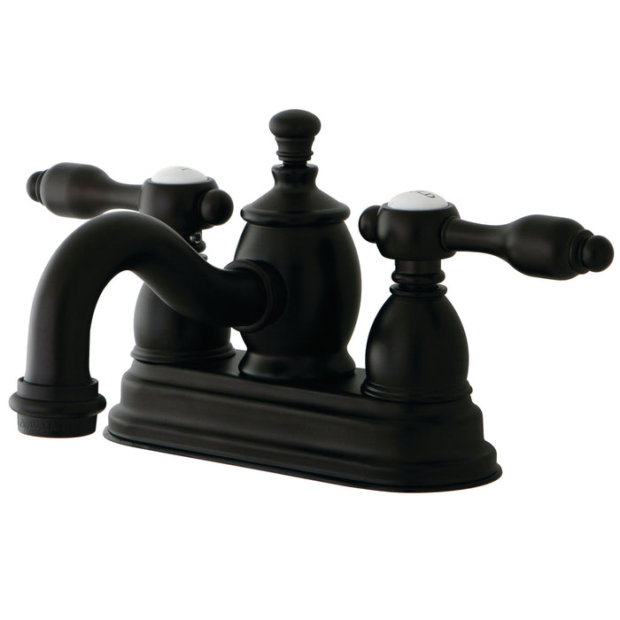 Tudor KS7105TAL Double-Handle 3-Hole Deck Mount 4-Inch Centerset Bathroom Faucet with Brass Pop-Up, Oil Rubbed Bronze