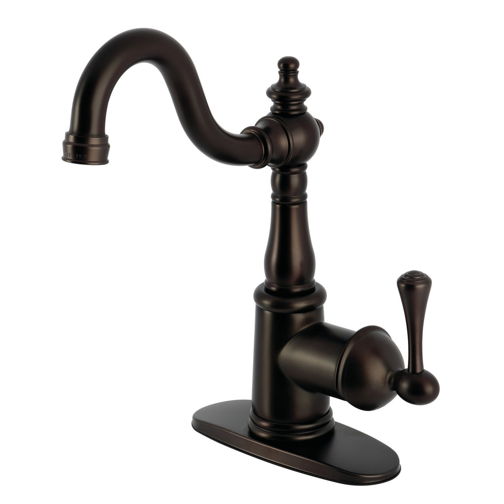 English Vintage KS7492BL Single-Handle 1-Hole Deck Mount Bar Faucet,  Polished Brass