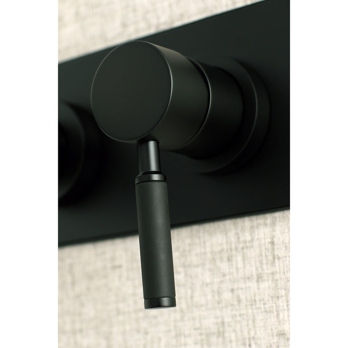 Kaiser KS8110DKL Single-Handle 2-Hole Wall Mount Bathroom Faucet, Matte Black