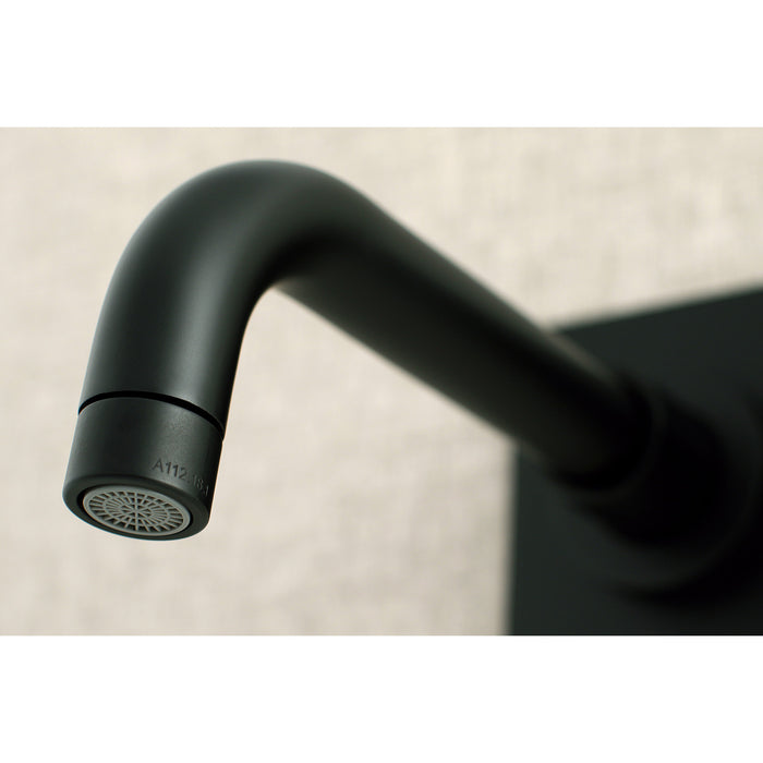 Kaiser KS8110DKL Single-Handle 2-Hole Wall Mount Bathroom Faucet, Matte Black