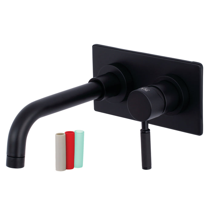 Kaiser KS8110DKL Single-Handle 2-Hole Wall Mount Bathroom Faucet, Matte Black