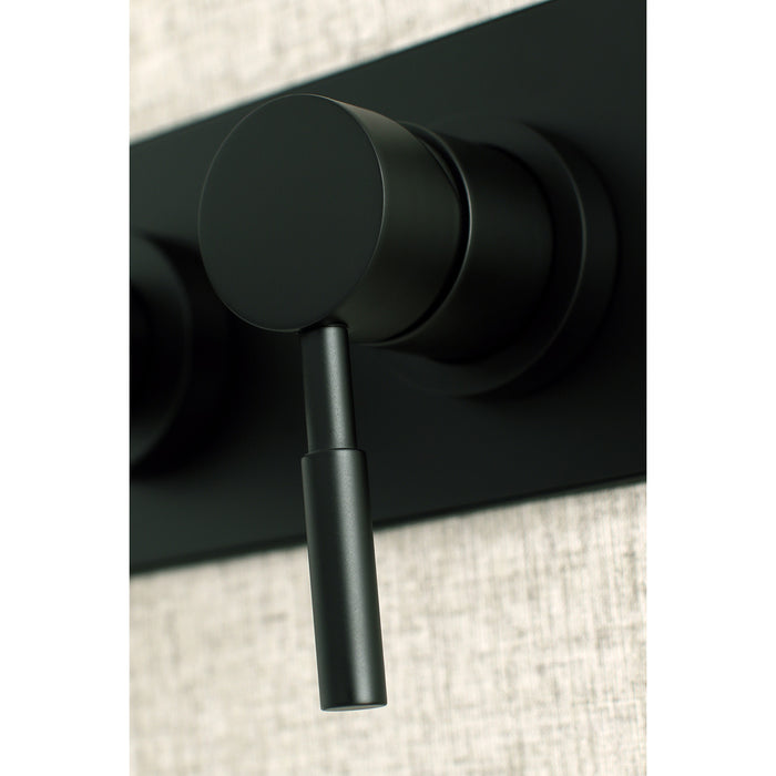 Concord KS8110DL Single-Handle 2-Hole Wall Mount Bathroom Faucet, Matte Black