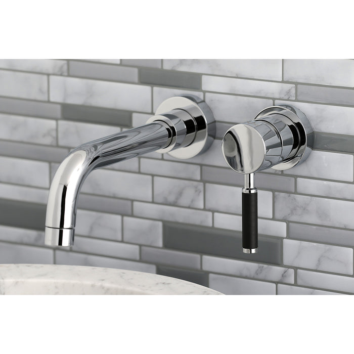 Kaiser KS8111DKL Single-Handle 2-Hole Wall Mount Bathroom Faucet, Polished Chrome