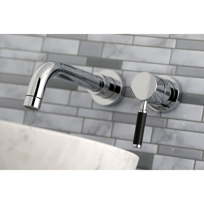 Kaiser KS8111DKL Single-Handle 2-Hole Wall Mount Bathroom Faucet, Polished Chrome