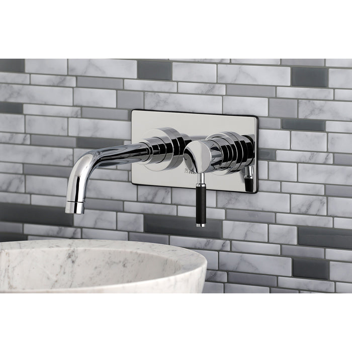 Kaiser KS8111DKL Single-Handle 2-Hole Wall Mount Bathroom Faucet, Polished Chrome