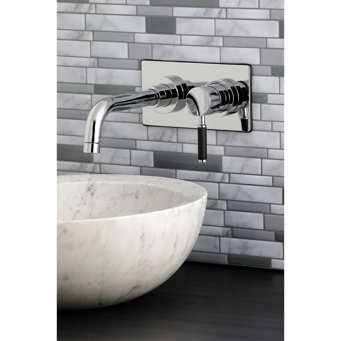 Kaiser KS8111DKL Single-Handle 2-Hole Wall Mount Bathroom Faucet, Polished Chrome