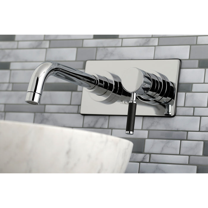 Kaiser KS8111DKL Single-Handle 2-Hole Wall Mount Bathroom Faucet, Polished Chrome