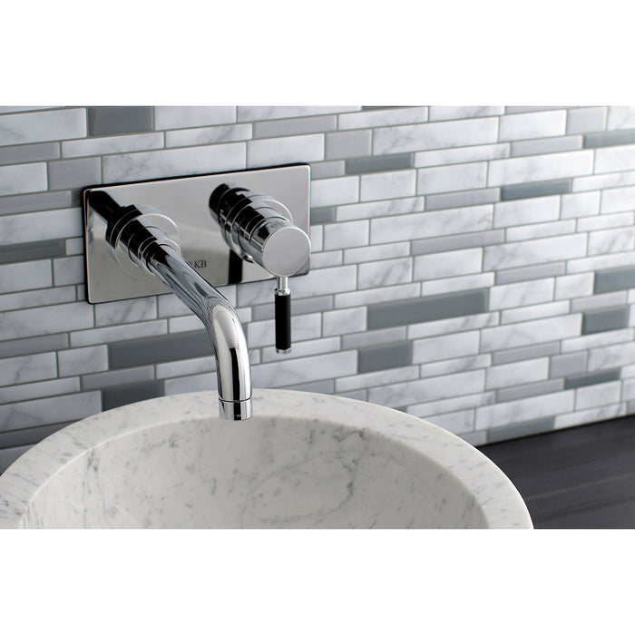 Kaiser KS8111DKL Single-Handle 2-Hole Wall Mount Bathroom Faucet, Polished Chrome