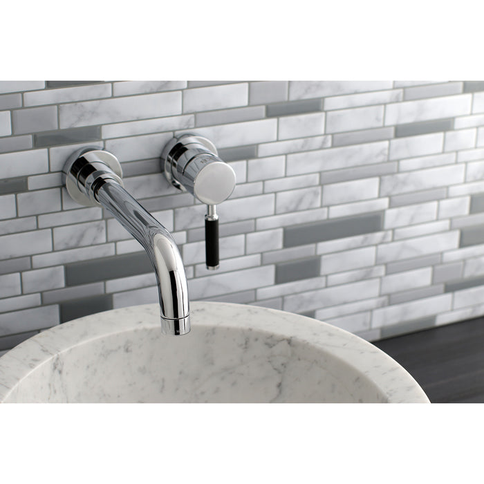 Kaiser KS8111DKL Single-Handle 2-Hole Wall Mount Bathroom Faucet, Polished Chrome