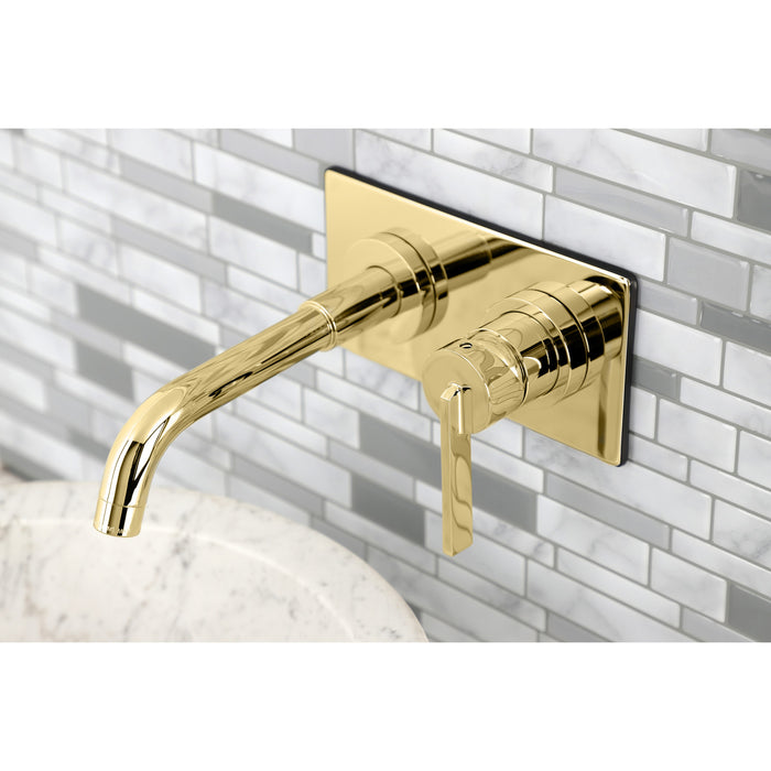 Continental KS8112CTL Single-Handle 2-Hole Wall Mount Bathroom Faucet, Polished Brass