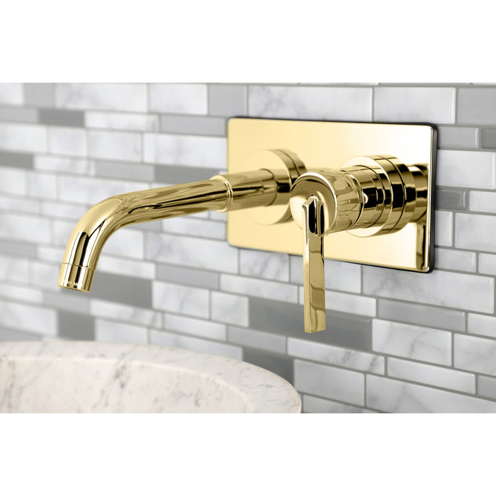 Continental KS8112CTL Single-Handle 2-Hole Wall Mount Bathroom Faucet, Polished Brass