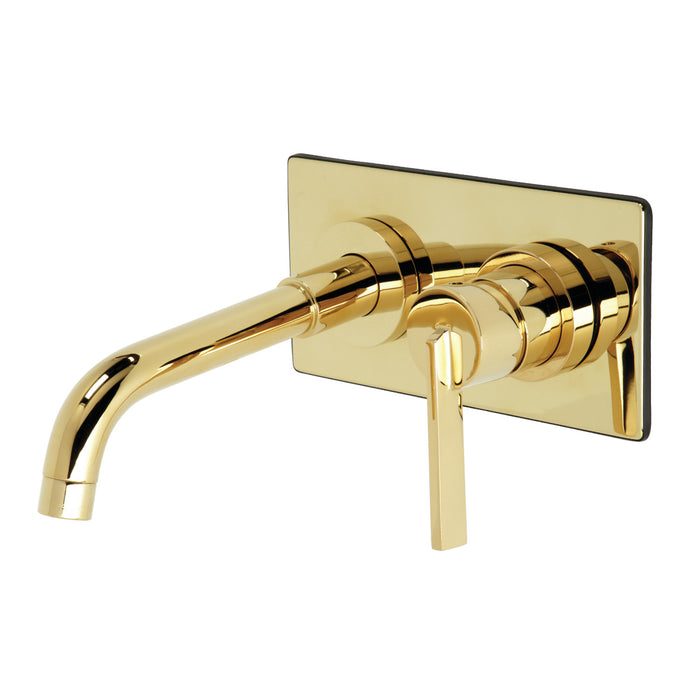 Continental KS8112CTL Single-Handle 2-Hole Wall Mount Bathroom Faucet, Polished Brass