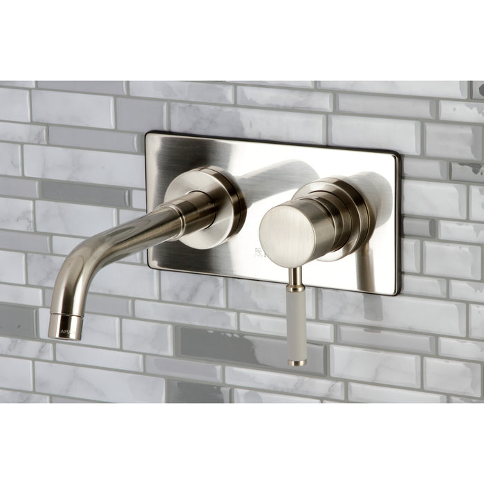 Kaiser KS8118DKL Single-Handle 2-Hole Wall Mount Bathroom Faucet, Brushed Nickel