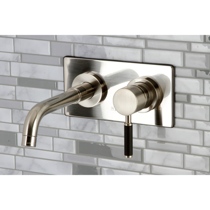 Kaiser KS8118DKL Single-Handle 2-Hole Wall Mount Bathroom Faucet, Brushed Nickel