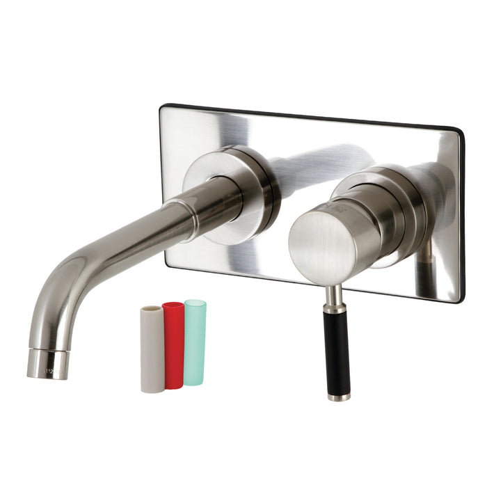 Kaiser KS8118DKL Single-Handle 2-Hole Wall Mount Bathroom Faucet, Brushed Nickel