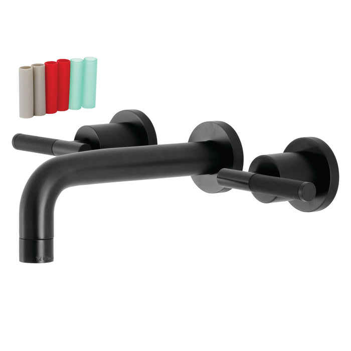 Kaiser KS8120CKL Double-Handle 3-Hole Wall Mount Bathroom Faucet, Matte Black