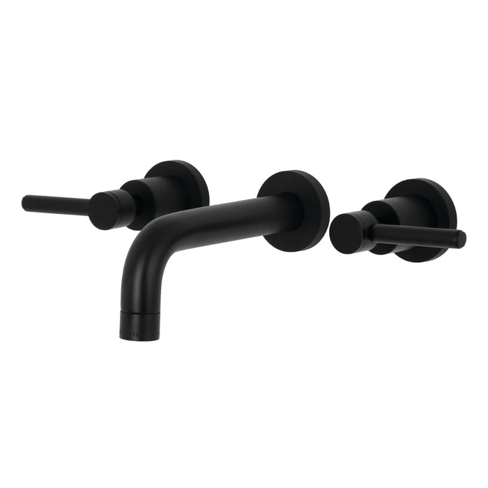 Concord KS8120DL Double-Handle 3-Hole Wall Mount Bathroom Faucet, Matte Black