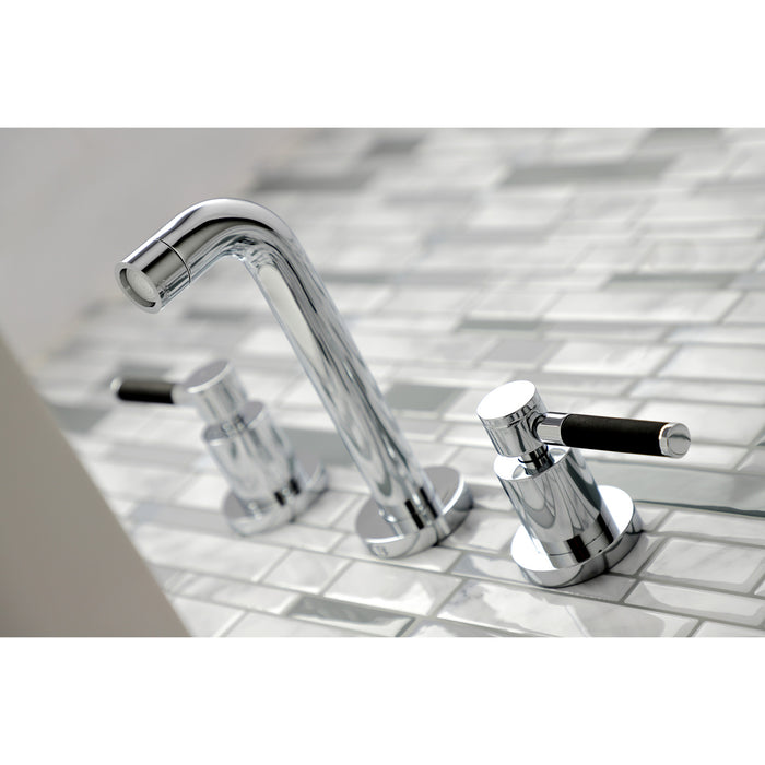 Kaiser KS8121DKL Double-Handle 3-Hole Wall Mount Bathroom Faucet, Polished Chrome