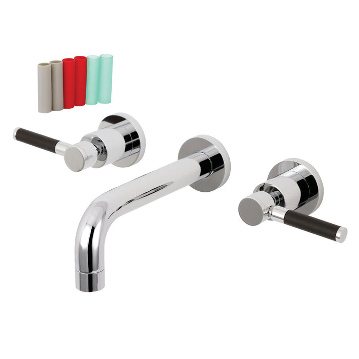 Kaiser KS8121DKL Double-Handle 3-Hole Wall Mount Bathroom Faucet, Polished Chrome