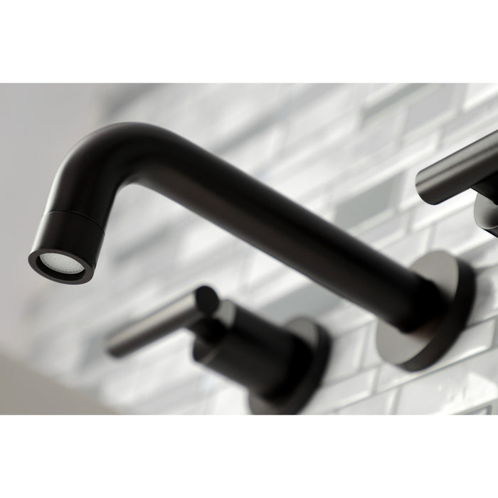 Manhattan KS8125CML Double-Handle 3-Hole Wall Mount Bathroom Faucet, Oil Rubbed Bronze