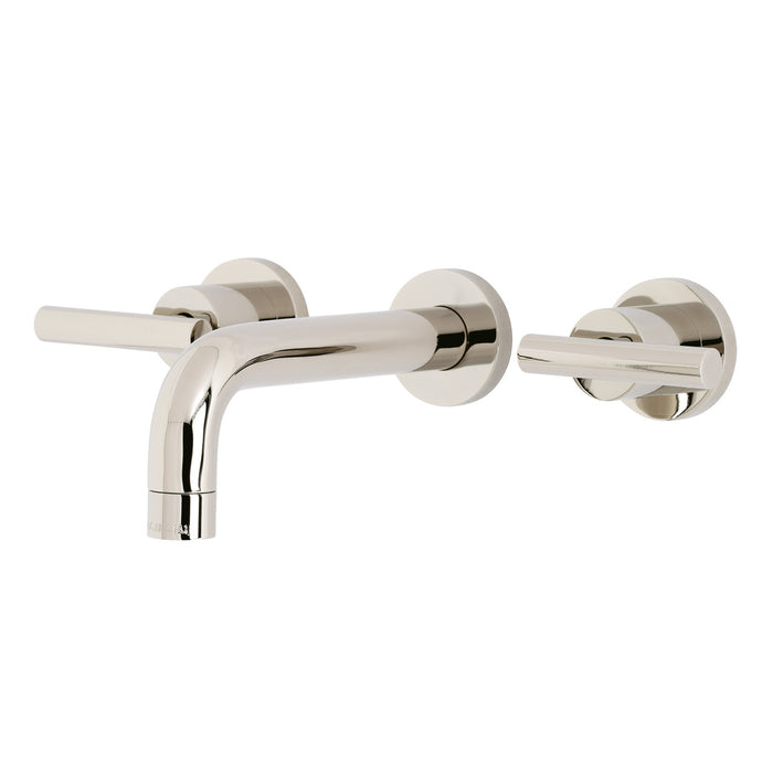 Manhattan KS8126CML Double-Handle 3-Hole Wall Mount Bathroom Faucet, Polished Nickel