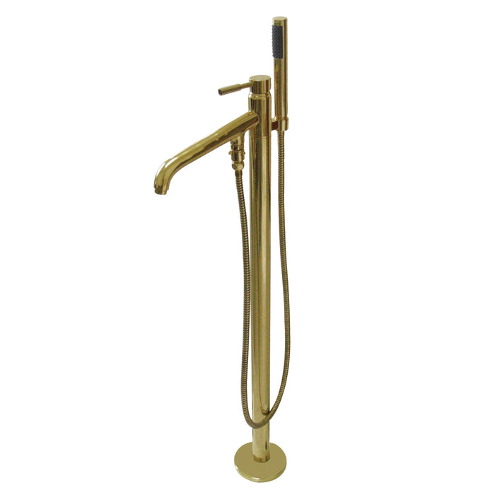 Concord KS8132DL Single-Handle 1-Hole Freestanding Tub Faucet with Hand Shower, Polished Brass