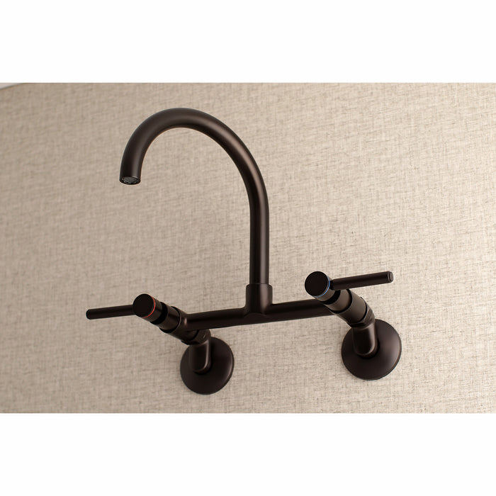 Concord KS814ORB Two-Handle 2-Hole Wall Mount Kitchen Faucet, Oil Rubbed Bronze