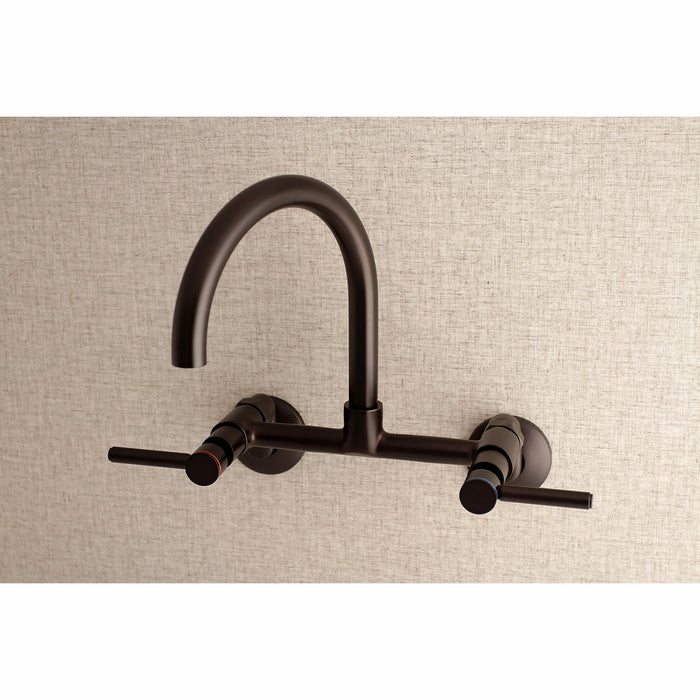 Concord KS814ORB Two-Handle 2-Hole Wall Mount Kitchen Faucet, Oil Rubbed Bronze